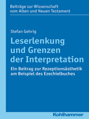 cover image of Leserlenkung und Grenzen der Interpretation